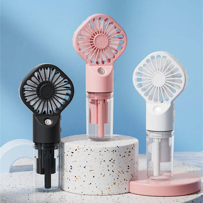 Strong Power Spray Humidification Small Mist Fan Humidification Usb Charging Portable Fan Icy And Refreshing Fan Water Supplement